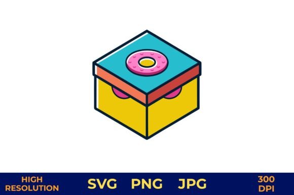 3D Doughnut Box Vector Illustration: A Versatile Design Asset for Creative Projects