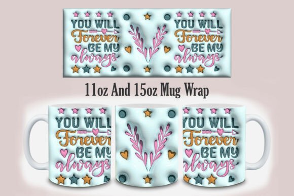 3D Inflated Wedding Mug Design PNG: A Unique Touch for Lasting Memories