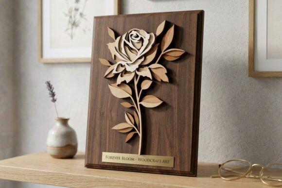 3D Layered Rose Flower Laser Cut File