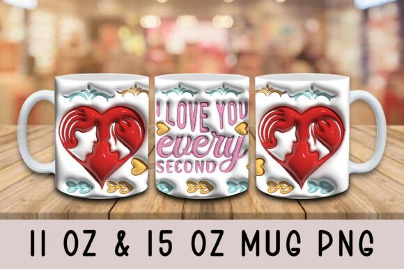 3D Valentine's Day Mug Design