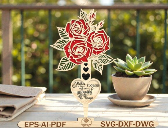 Create Timeless Elegance with the Rose Shadow Box Laser Cut File