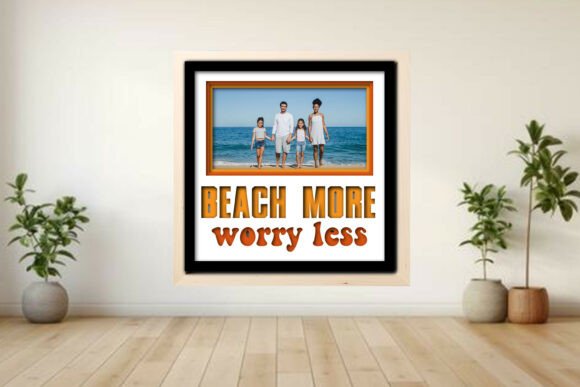 Create Timeless Memories with the Beach More Worry Less Photo Frame Shadow Box