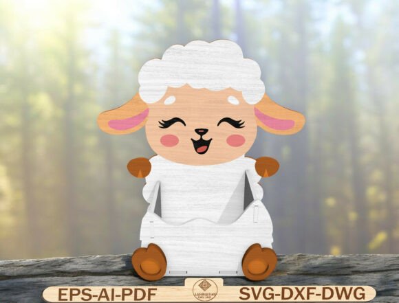 Cute Easter Lamb Decor Laser Cut File