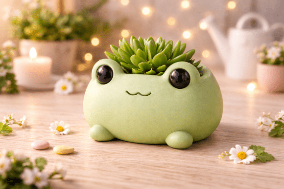 Cute Frog Planter STL: A Delightful 3D Print for Plant Lovers