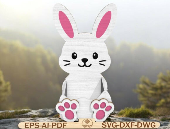 Cute Sitting Bunny SVG for Easter Décor