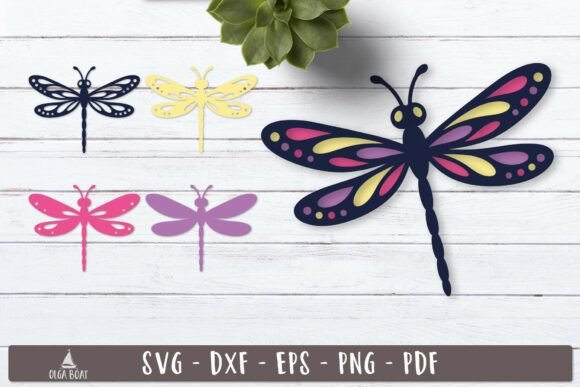 Exploring Creative Possibilities with 3D Dragonfly Layered SVG Design