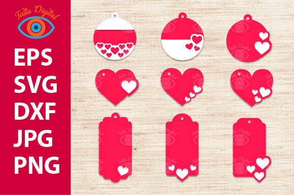 Heart Gift Tag SVG Bundle 9 Love Tag – Creative DIY Solutions for Personalized Projects