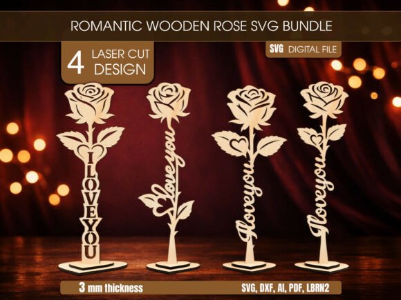 I Love You Rose SVG Laser Cut Files: Crafting Emotional Impact Through Precision Design