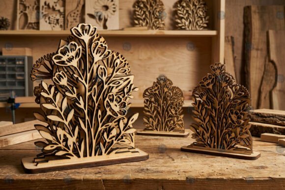 Laser Cut Layered Floral Stand Decor SVG: A Versatile Design for Craft Enthusiasts
