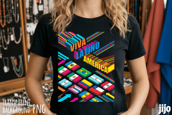 Latino Viva Latino America PNG: A Versatile Design for Creative and Commercial Use