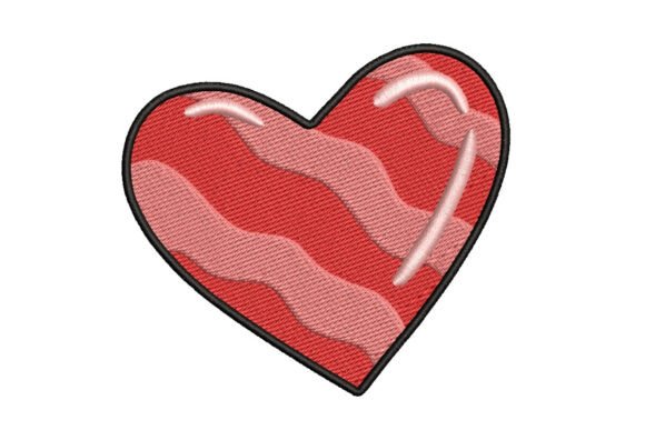 Modern Valentine Striped Heart: A Bold Evolution in Embroidery Design