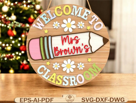 Personalized Teacher Name Door Sign SVG: A Practical Design for Classroom Identity