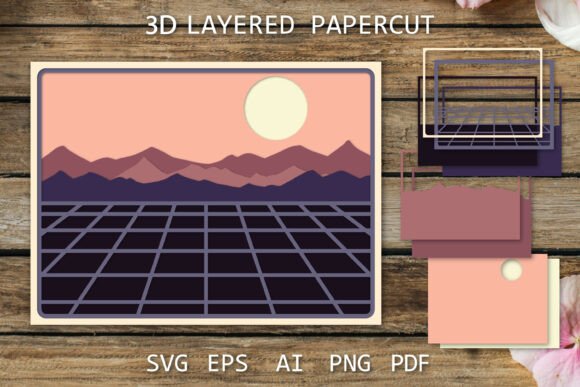 Retro 3D Layered Paper Cut Design SVG: A Creative Crafting Solution