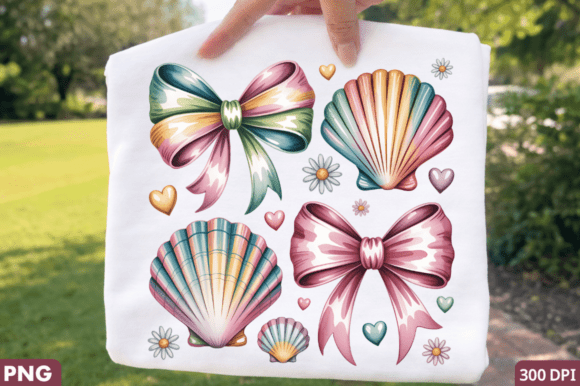 Seashell Floral PNG and Sublimation Designs: Enhancing Your Print on Demand Business