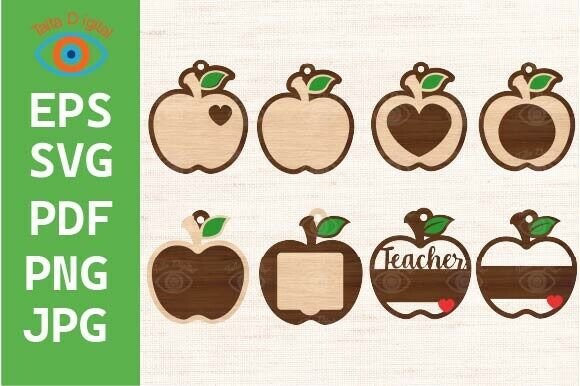 Teacher Apple Ornament Back to School: A Versatile Digital Design for Educators and Crafters