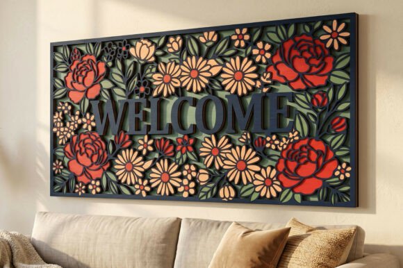 Welcome 5 Layer Laser Cut SVG