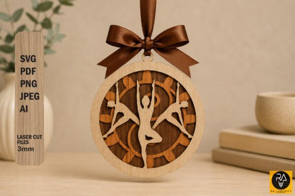 Yoga Laser Cut Christmas Ornament SVG: A Creative Fusion of Mindfulness and Craft